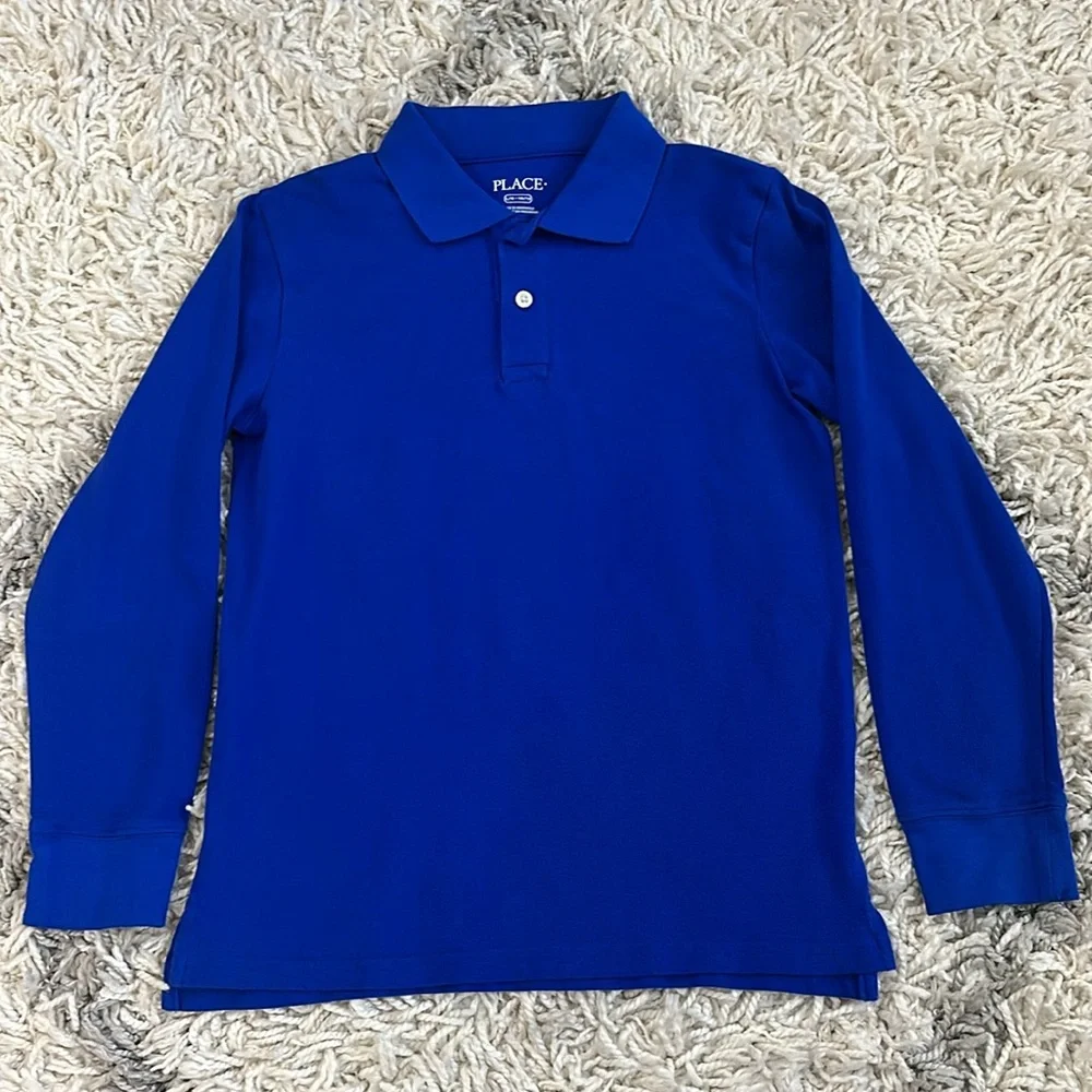 The Children’s Place Polo Blue Long Sleeve Shirt